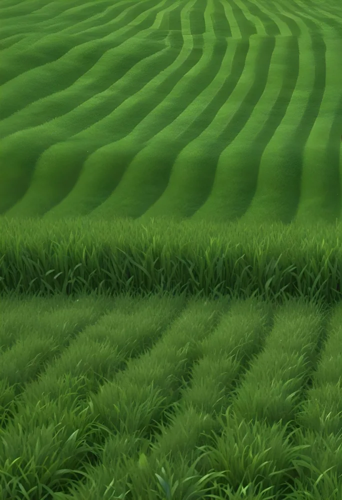 A Green Grass Field With Vertical Stripes The Grass Is Cut Short And The Stripes Are Alternating Shades Of Green 14 Aecb
