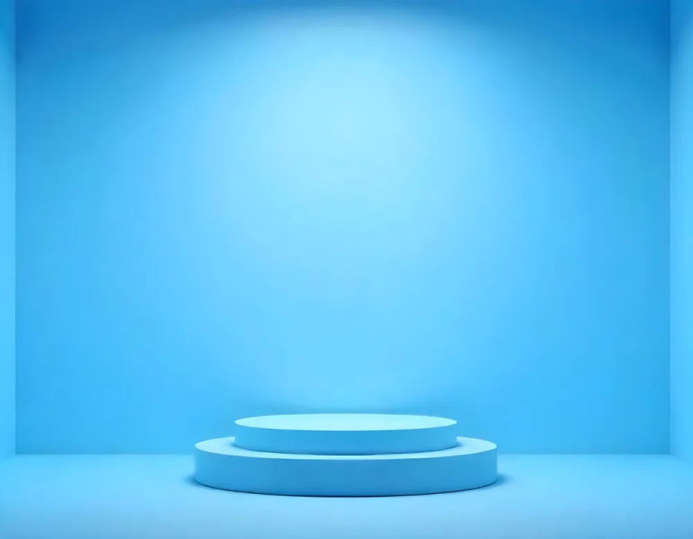 A Light Blue Podium In A Light Blue Studio With A Light Above Perfect For Product Placement Clean And Simple 30 3ff4