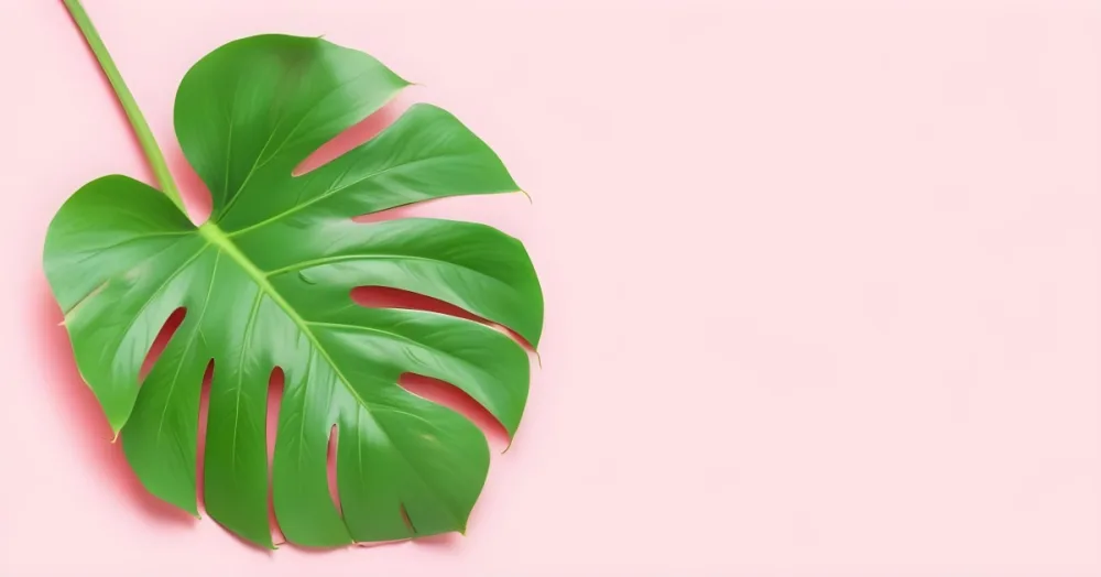 A Palm Leaf With Long Green Fronds Casting Shadows On A Vibrant Light Green Background Creating A Tropical And Fresh Aesthetic 14 3862