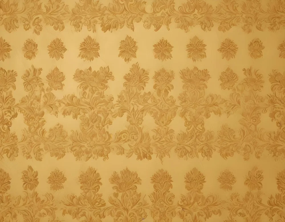 A Seamless Golden Textured Background With An Ornate Repeating Floral Pattern 76 1bbf
