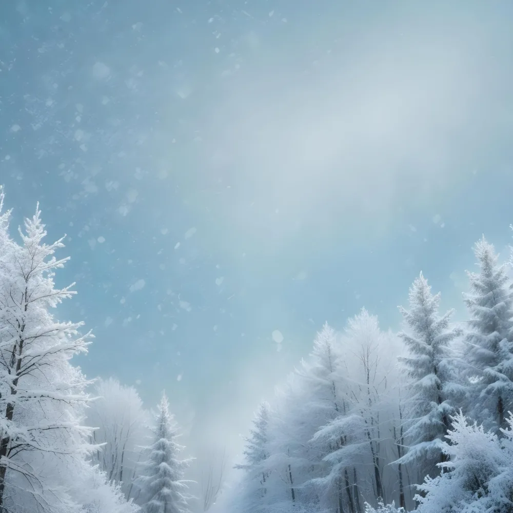 A Snowy Or Icy Background With A Light Blue Gray Color And A Slightly Textured Mottled Appearance Surrounded By A Forest Under A Bright Sunny Sky With Soft Falling Snowflakes 206 A52b