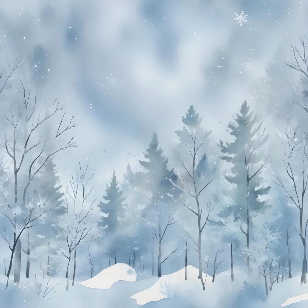 A Snowy Or Icy Background With A Light Blue Gray Color And A Slightly Textured Mottled Appearance Surrounded By A Forest Under A Bright Sunny Sky With Soft Falling Snowflakes 37 3d4b