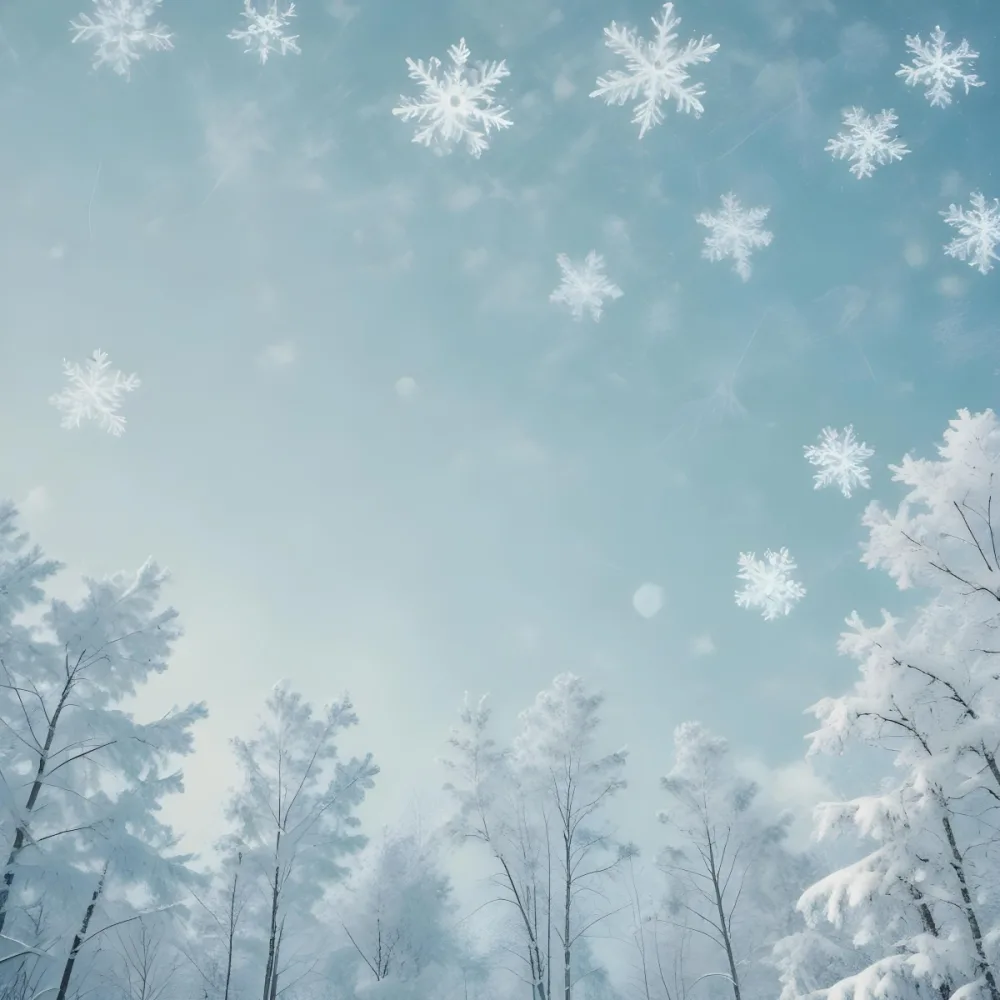 A Snowy Or Icy Background With A Light Blue Gray Color And A Slightly Textured Mottled Appearance Surrounded By A Forest Under A Bright Sunny Sky With Soft Falling Snowflakes 98 F308