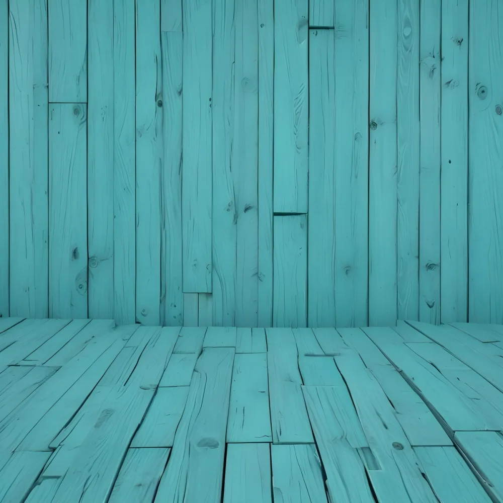 A Turquoise Wooden Planks Background The Planks Are Arranged Vertically And Horizontally Creating A Sense Of Depth And Perspective 13 4314