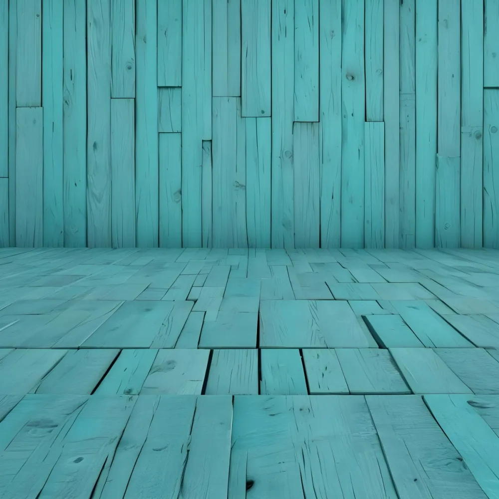 A Turquoise Wooden Planks Background The Planks Are Arranged Vertically And Horizontally Creating A Sense Of Depth And Perspective 17 Bed6