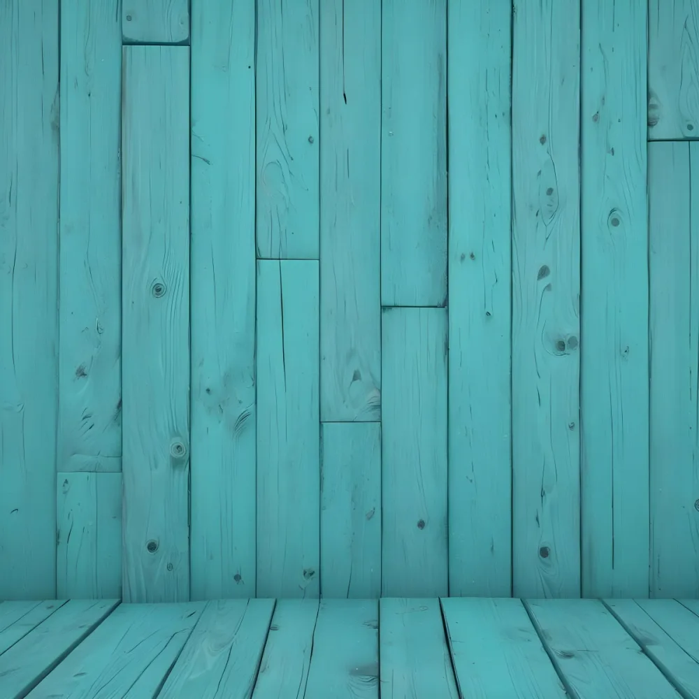 A Turquoise Wooden Planks Background The Planks Are Arranged Vertically And Horizontally Creating A Sense Of Depth And Perspective 24 D502
