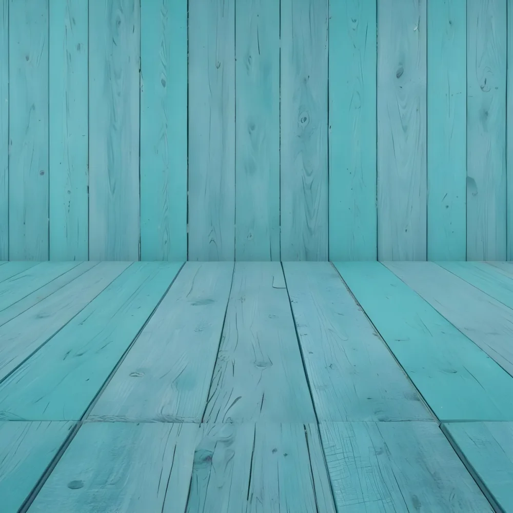 A Turquoise Wooden Planks Background The Planks Are Arranged Vertically And Horizontally Creating A Sense Of Depth And Perspective 29 61ee