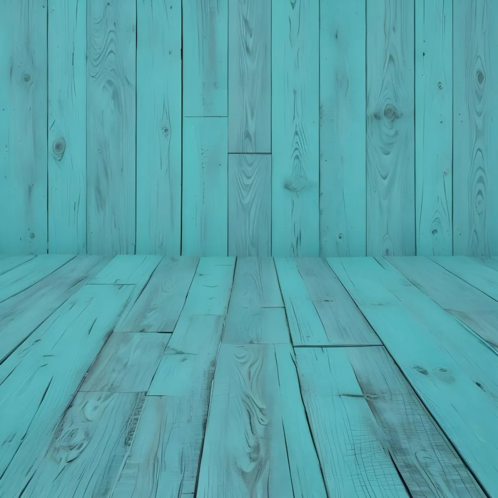 A Turquoise Wooden Planks Background The Planks Are Arranged Vertically And Horizontally Creating A Sense Of Depth And Perspective 4 26fc