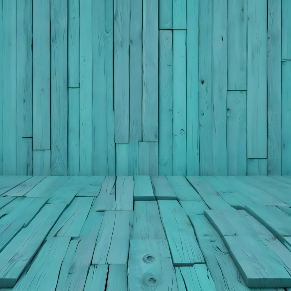A Turquoise Wooden Planks Background The Planks Are Arranged Vertically And Horizontally Creating A Sense Of Depth And Perspective 6 A458