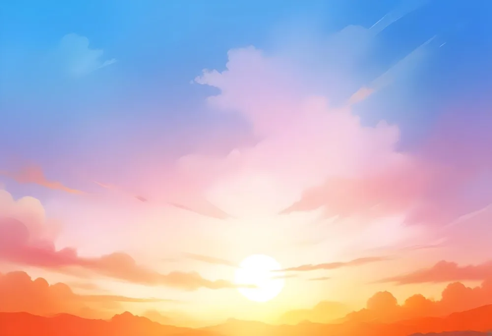 A Vibrant Sunset With A Gradient Of Colors Transitioning From A Warm Orange At The Bottom To A Soft Orange And Light Pink At The Top With Scattered Clouds 3 291b