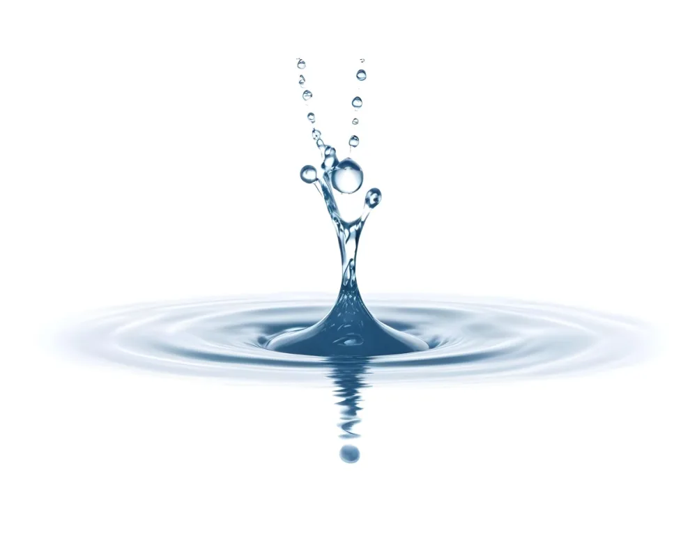 A Water Drop Falling Into A Body Of Water Creating Ripples Isolated On A White Background Studio Shot High Speed Photography 13 Cded
