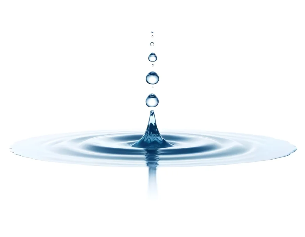 A Water Drop Falling Into A Body Of Water Creating Ripples Isolated On A White Background Studio Shot High Speed Photography 2 8a69