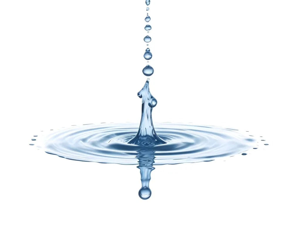 A Water Drop Falling Into A Body Of Water Creating Ripples Isolated On A White Background Studio Shot High Speed Photography 22 589e