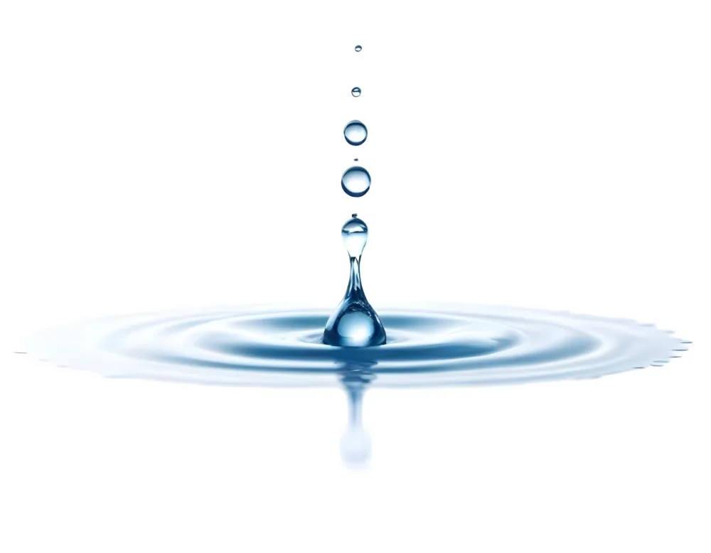 A Water Drop Falling Into A Body Of Water Creating Ripples Isolated On A White Background Studio Shot High Speed Photography 35 B07d