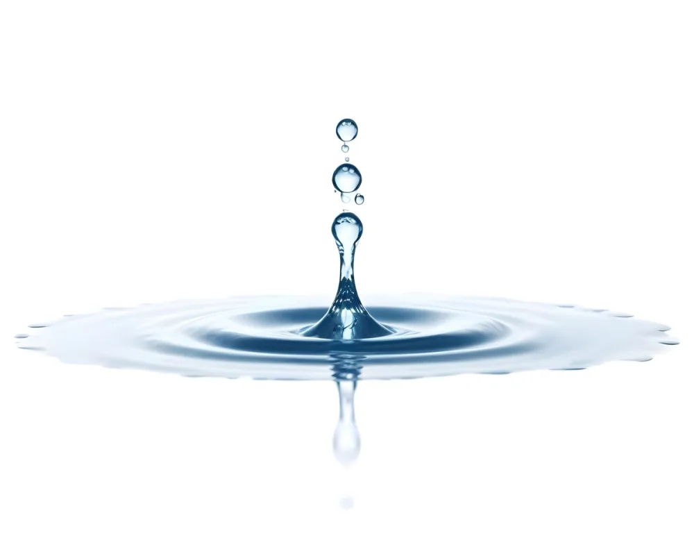 A Water Drop Falling Into A Body Of Water Creating Ripples Isolated On A White Background Studio Shot High Speed Photography 4 2f0e