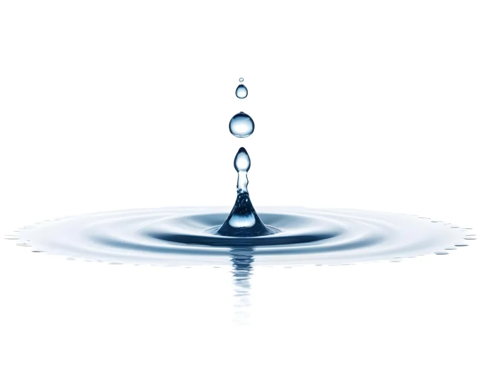 A Water Drop Falling Into A Body Of Water Creating Ripples Isolated On A White Background Studio Shot High Speed Photography 6 9db1