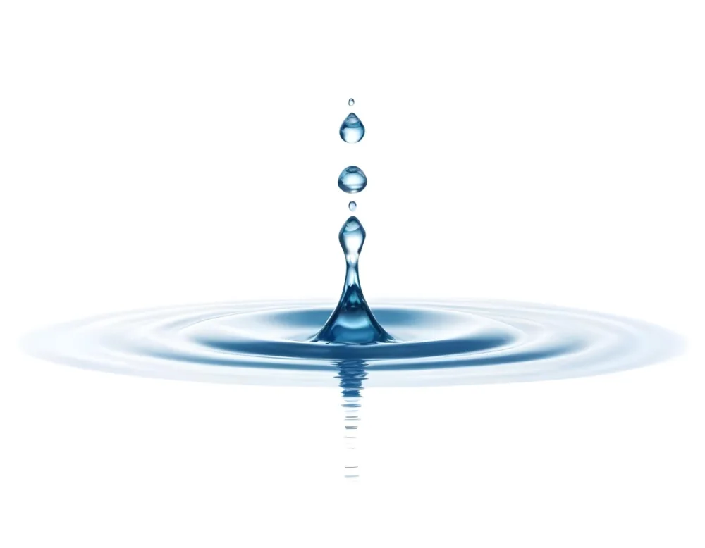 A Water Drop Falling Into A Body Of Water Creating Ripples Isolated On A White Background Studio Shot High Speed Photography 7 F5b6