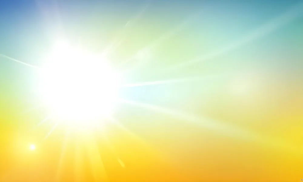 Abstract Background With A Gradient Of Blue Green Yellow And White With Lens Flare Effect Bright And Sunny Day 18 884b