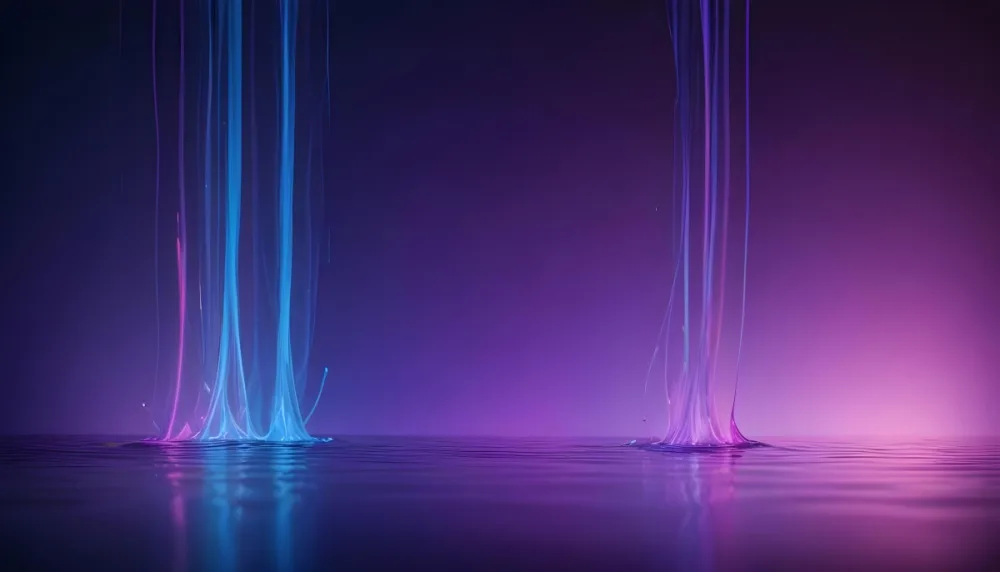 Abstract Background With Vertical Blue And Purple Light Streaks With A Water Reflection Effect At The Bottom Creating A Dynamic And Vibrant Composition 17 67ff