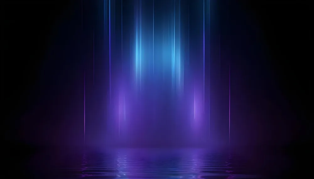 Abstract Background With Vertical Blue And Purple Light Streaks With A Water Reflection Effect At The Bottom Creating A Dynamic And Vibrant Composition 21 D8a3