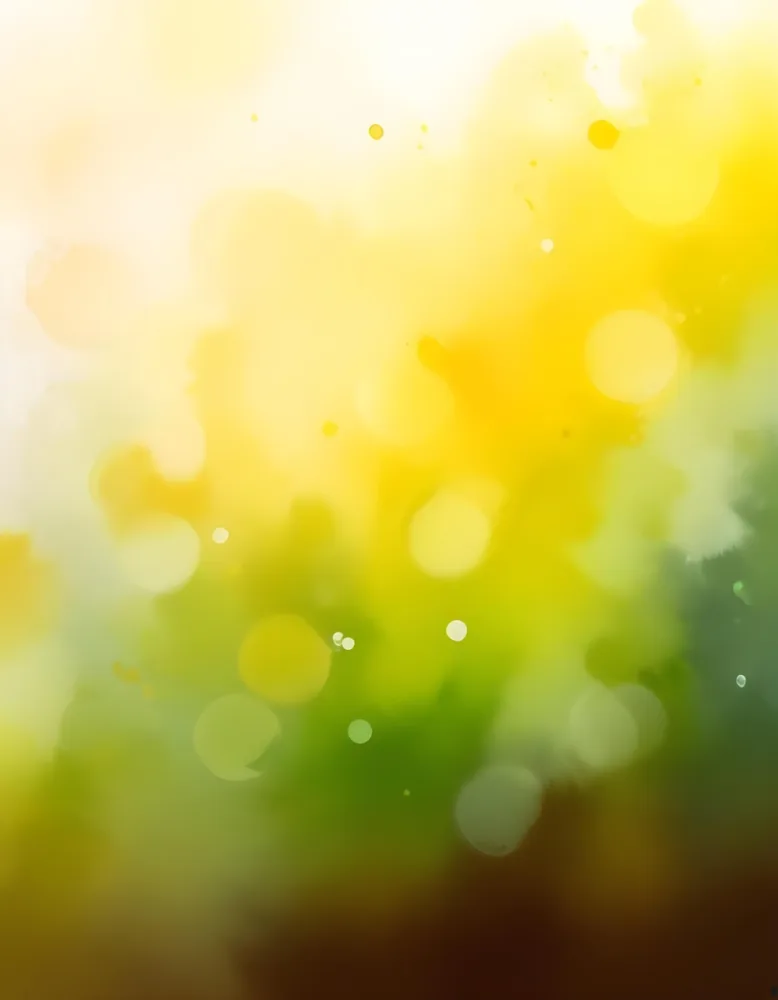 Abstract Background With Yellow And Green Bokeh Lights Creating A Dreamy And Ethereal Atmosphere With Sunlight Streaming From The Top Left Corner 12 5fe8