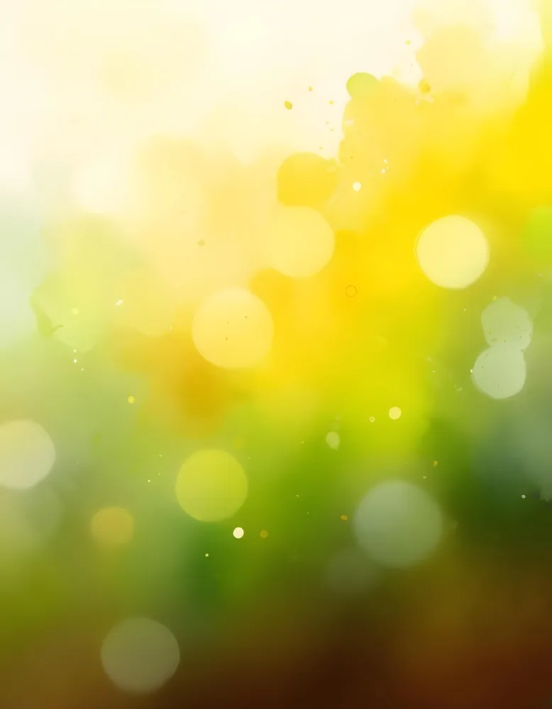 Abstract Background With Yellow And Green Bokeh Lights Creating A Dreamy And Ethereal Atmosphere With Sunlight Streaming From The Top Left Corner 14 116e