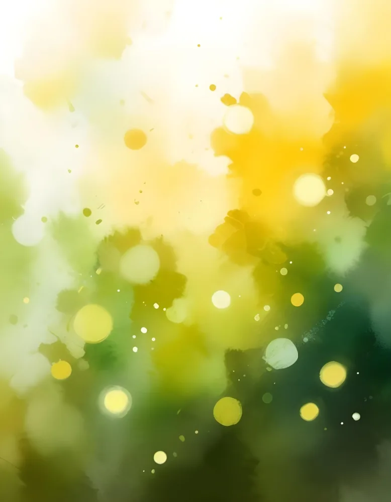 Abstract Background With Yellow And Green Bokeh Lights Creating A Dreamy And Ethereal Atmosphere With Sunlight Streaming From The Top Left Corner 16 7209