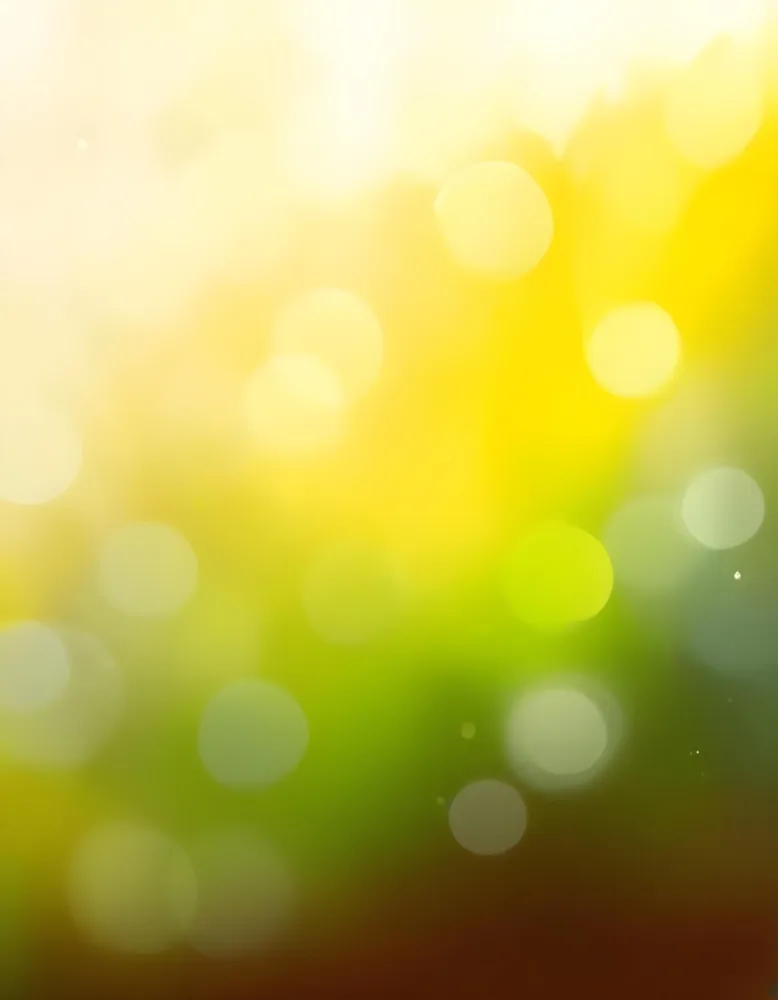 Abstract Background With Yellow And Green Bokeh Lights Creating A Dreamy And Ethereal Atmosphere With Sunlight Streaming From The Top Left Corner 2 73d1
