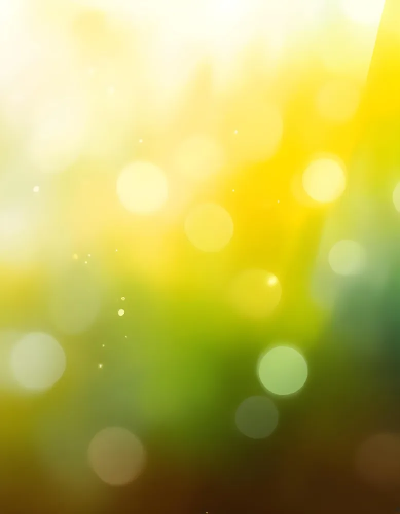 Abstract Background With Yellow And Green Bokeh Lights Creating A Dreamy And Ethereal Atmosphere With Sunlight Streaming From The Top Left Corner 4 5688