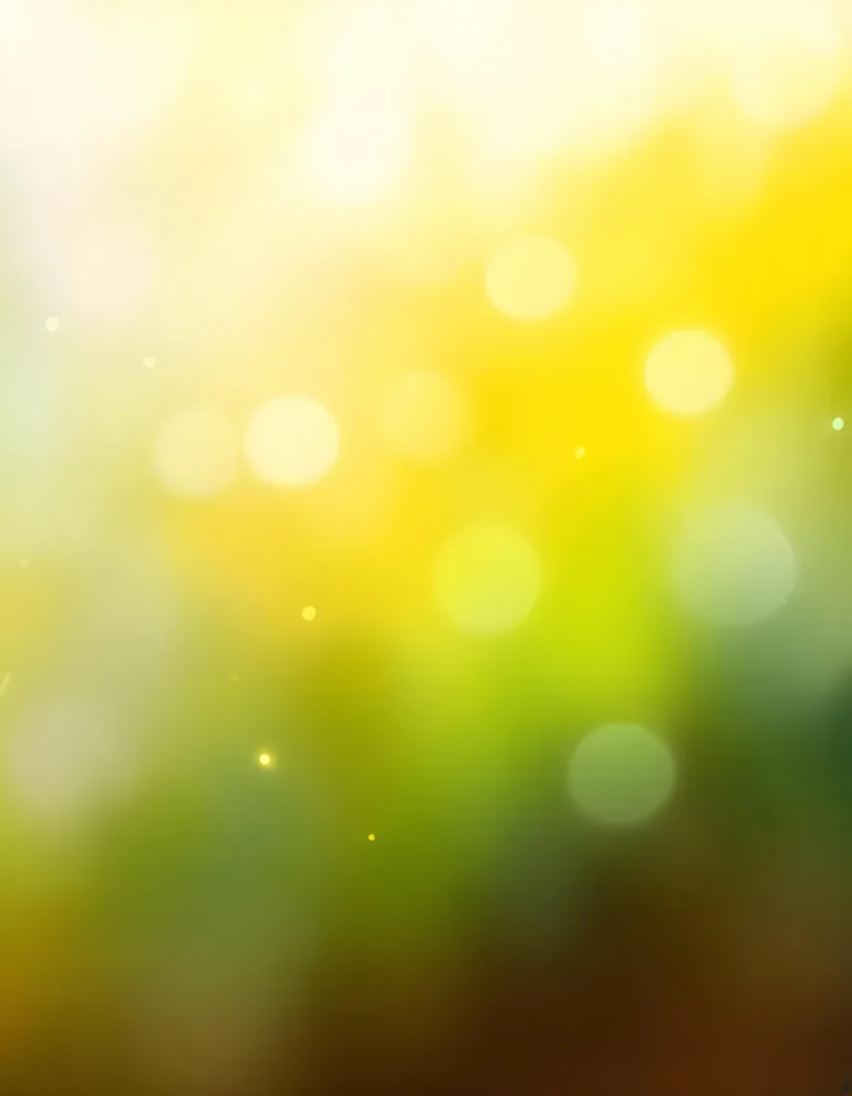 Abstract Background With Yellow And Green Bokeh Lights Creating A Dreamy And Ethereal Atmosphere With Sunlight Streaming From The Top Left Corner 5 6507