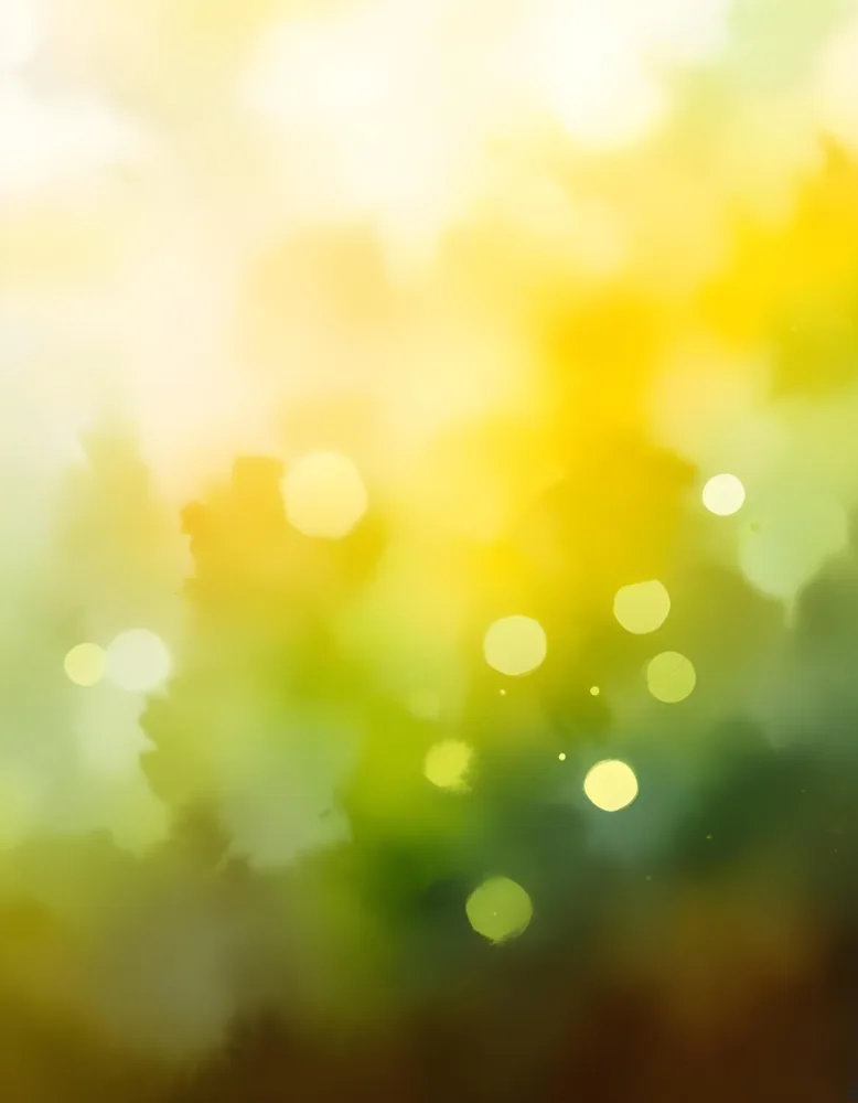 Abstract Background With Yellow And Green Bokeh Lights Creating A Dreamy And Ethereal Atmosphere With Sunlight Streaming From The Top Left Corner 6 C21b