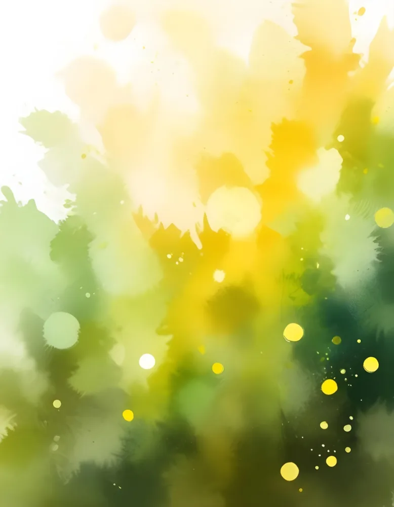Abstract Background With Yellow And Green Bokeh Lights Creating A Dreamy And Ethereal Atmosphere With Sunlight Streaming From The Top Left Corner 8 Fd91