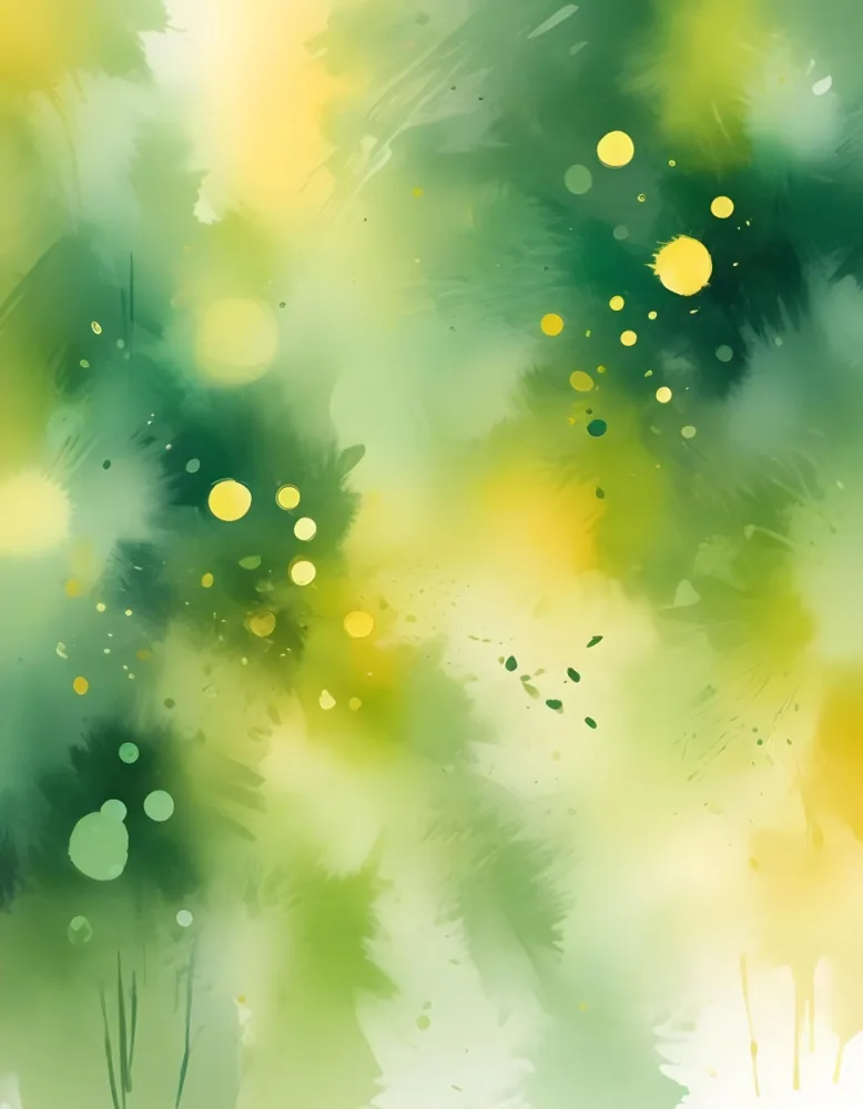 Abstract Background With Yellow And Green Bokeh Lights Creating A Dreamy And Ethereal Atmosphere With Sunlight Streaming From The Top Left Corner 9 850c
