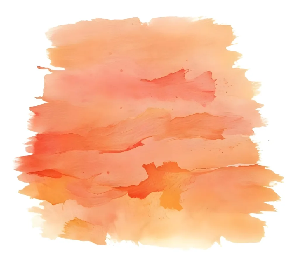 An Orange And Red Watercolor Stain With Visible Brush Strokes Creating A Textured Effect On A White Background 40 E081