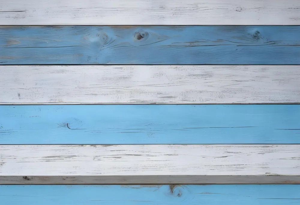 Blue And White Painted Wooden Planks Arranged Horizontally Creating A Rustic And Textured Background With Visible Wood Grain And Weathered Appearance 20 8770