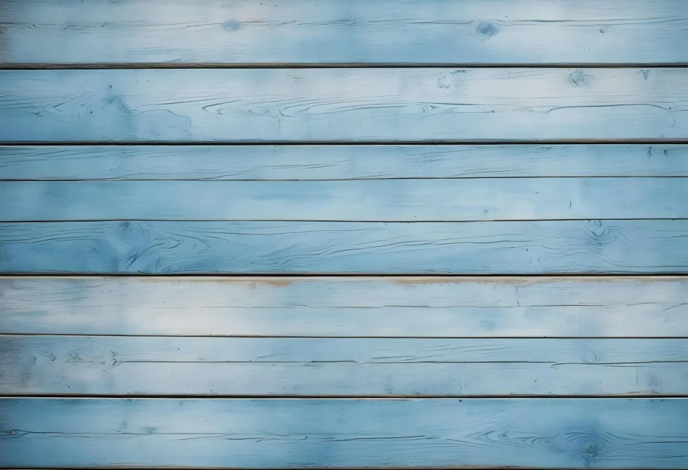Blue Painted Wooden Planks Horizontal Arrangement Weathered Texture Rustic