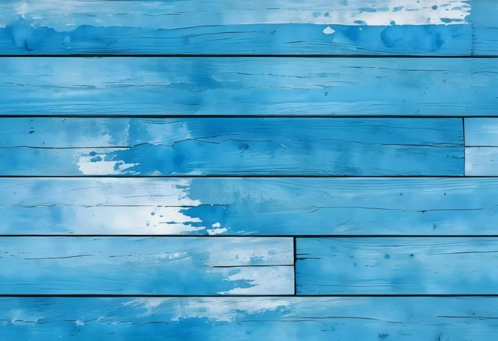 Blue Painted Wooden Planks Horizontal Arrangement Weathered Texture Rustic Charm Close Up Shot Natural Light Vintage Aesthetic Textured Surface Aged Appearance Simple Background 30 E0f2