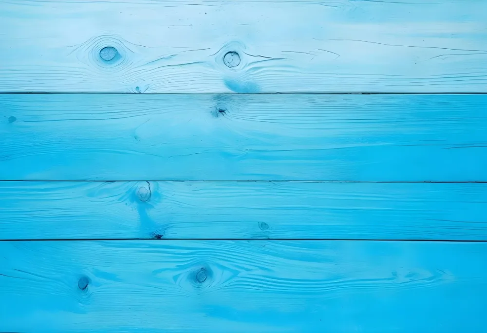 Blue Painted Wooden Planks Horizontal Arrangement Wood Grain Visible Knots And Imperfections Bright And Vibrant Color Close Up Shot Rustic Texture 24 4559