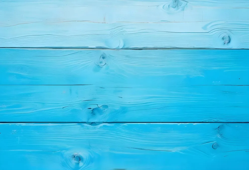 Blue Painted Wooden Planks Horizontal Arrangement Wood Grain Visible Knots And Imperfections Bright And Vibrant Color Close Up Shot Rustic Texture 32 Bc54