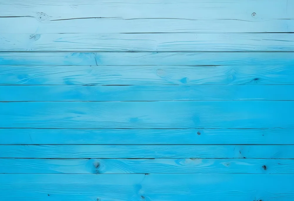 Blue Painted Wooden Planks Horizontal Arrangement Wood Grain Visible Knots And Imperfections Bright And Vibrant Color Close Up Shot Rustic Texture 7 4420