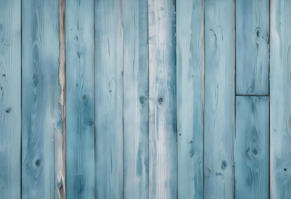 Blue Painted Wooden Planks With Visible Wood Grain And Distressed Finish Horizontal Lines Rustic Texture Weathered Surface Aged Appearance 5 0000