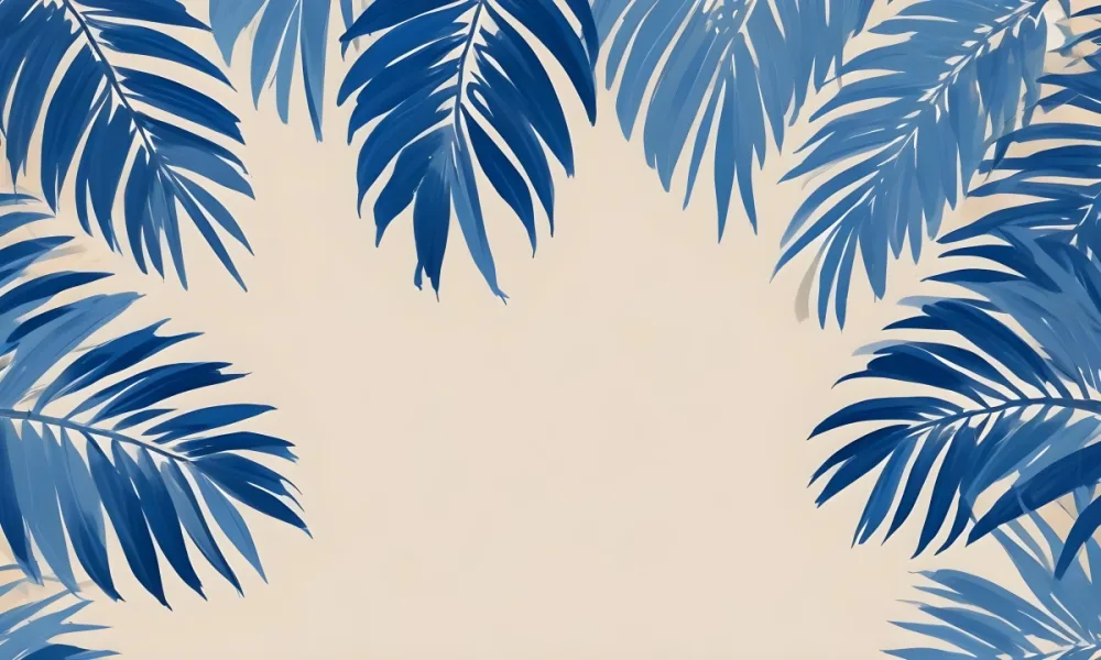 Blue Palm Leaves