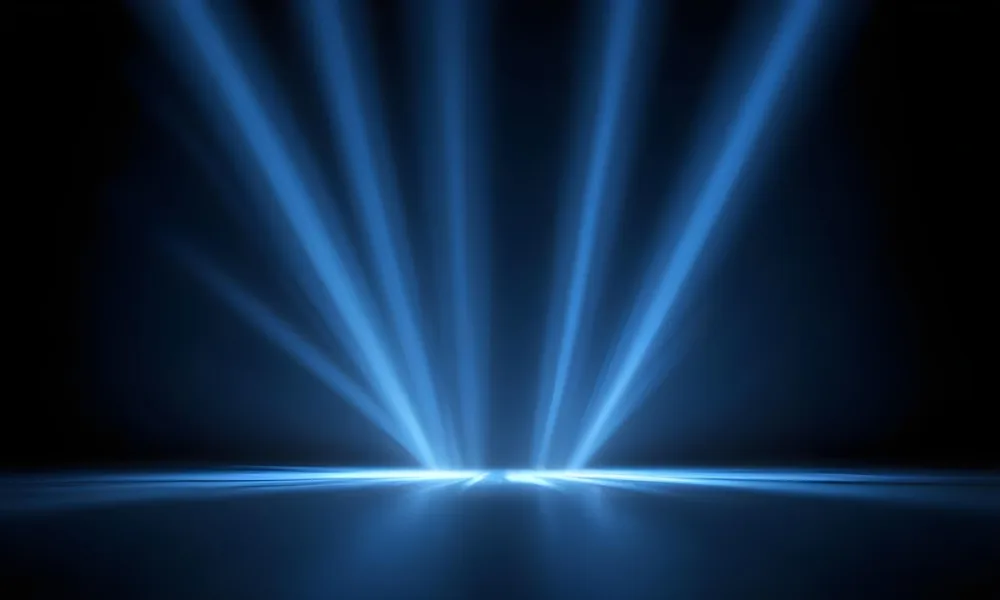 Blue Rays Of Light Emanating From The Ground The Light Is Bright And Intense The Background Is Dark And Blurry Creating A Sense Of Depth 24 891b