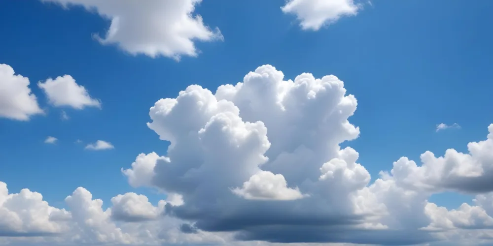 Blue Sky With Scattered White Clouds 8 Ad56