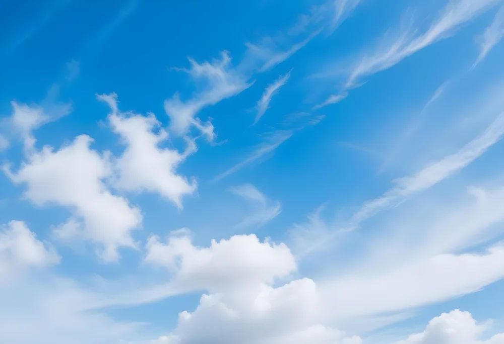 Blue Sky With Wispy White Clouds 100 83b3