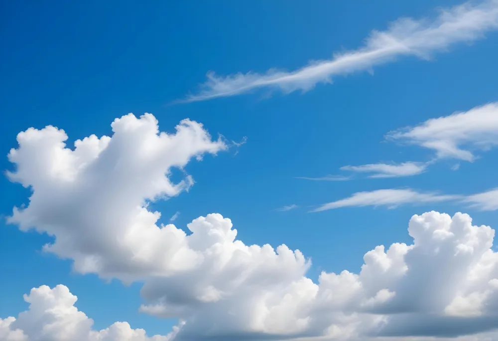 Blue Sky With Wispy White Clouds 91 01af