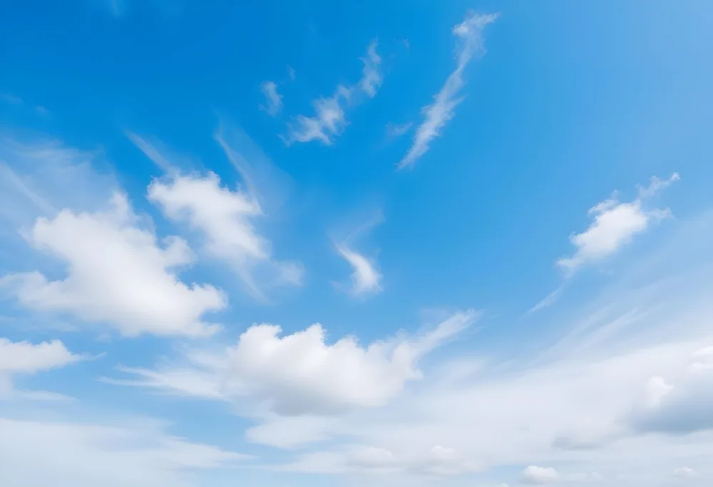 Blue Sky With Wispy White Clouds 95 90ac