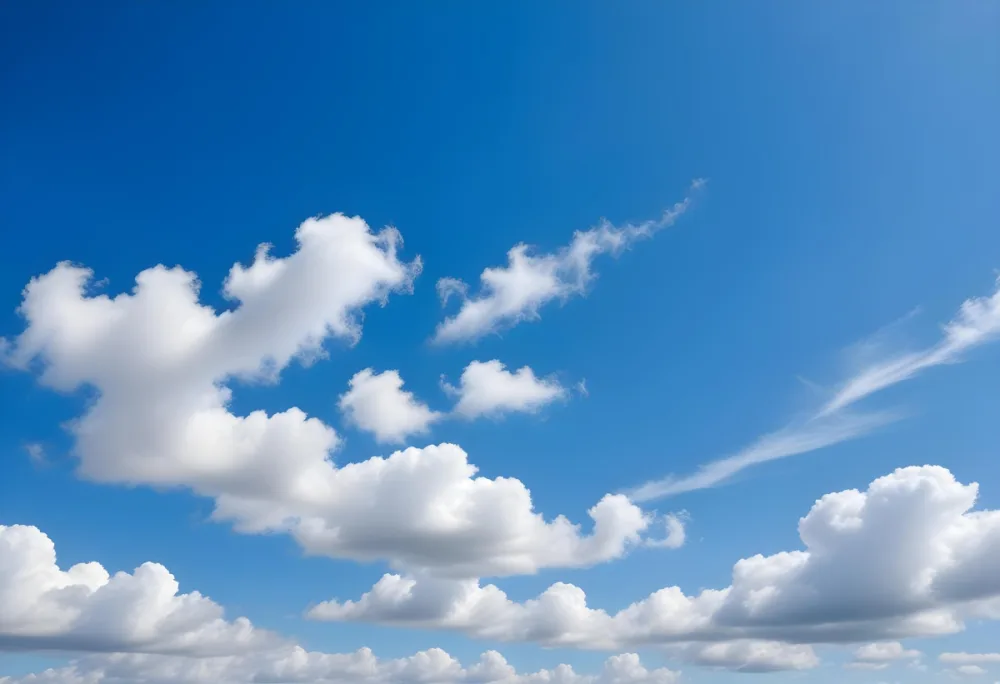 Blue Sky With Wispy White Clouds 97 3081