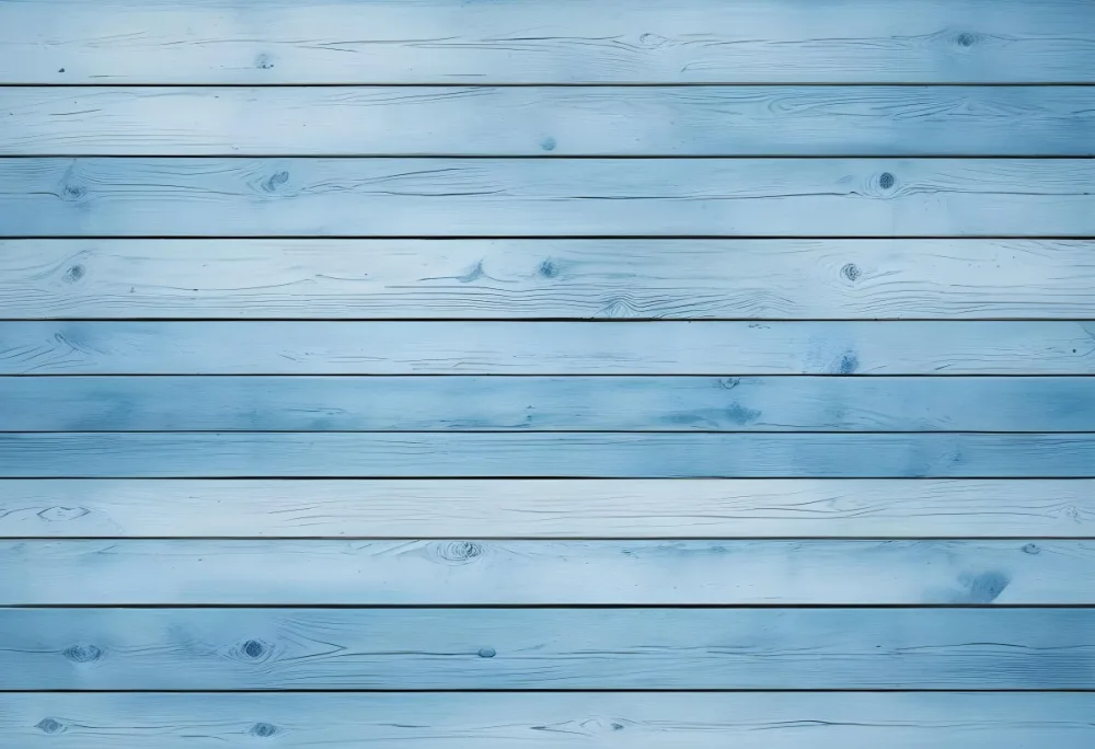 Blue Wooden Planks Arranged Horizontally Creating A Textured Surface