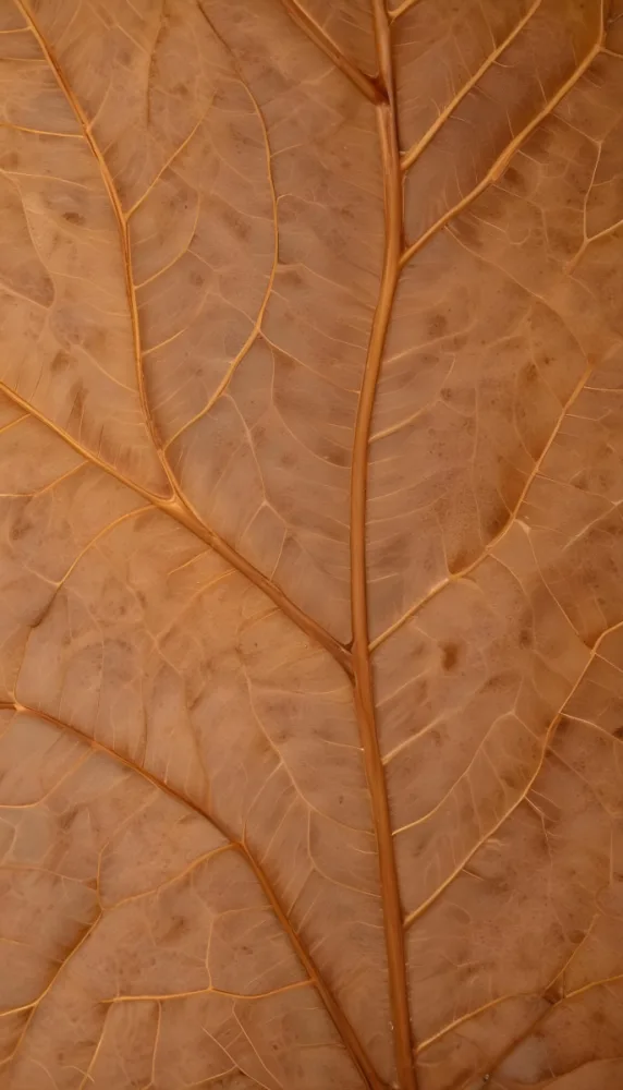Close Up Of A Brown Leaf Showing The Intricate Vein Structure And Texture 14